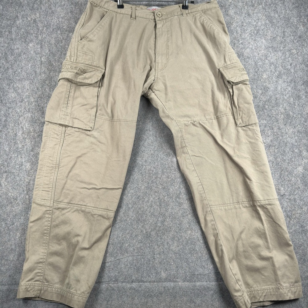 Sliders Pants Mens 36x30 (Tag 36x32) Beige Aramid Cargo Riding Motorcycle Biker